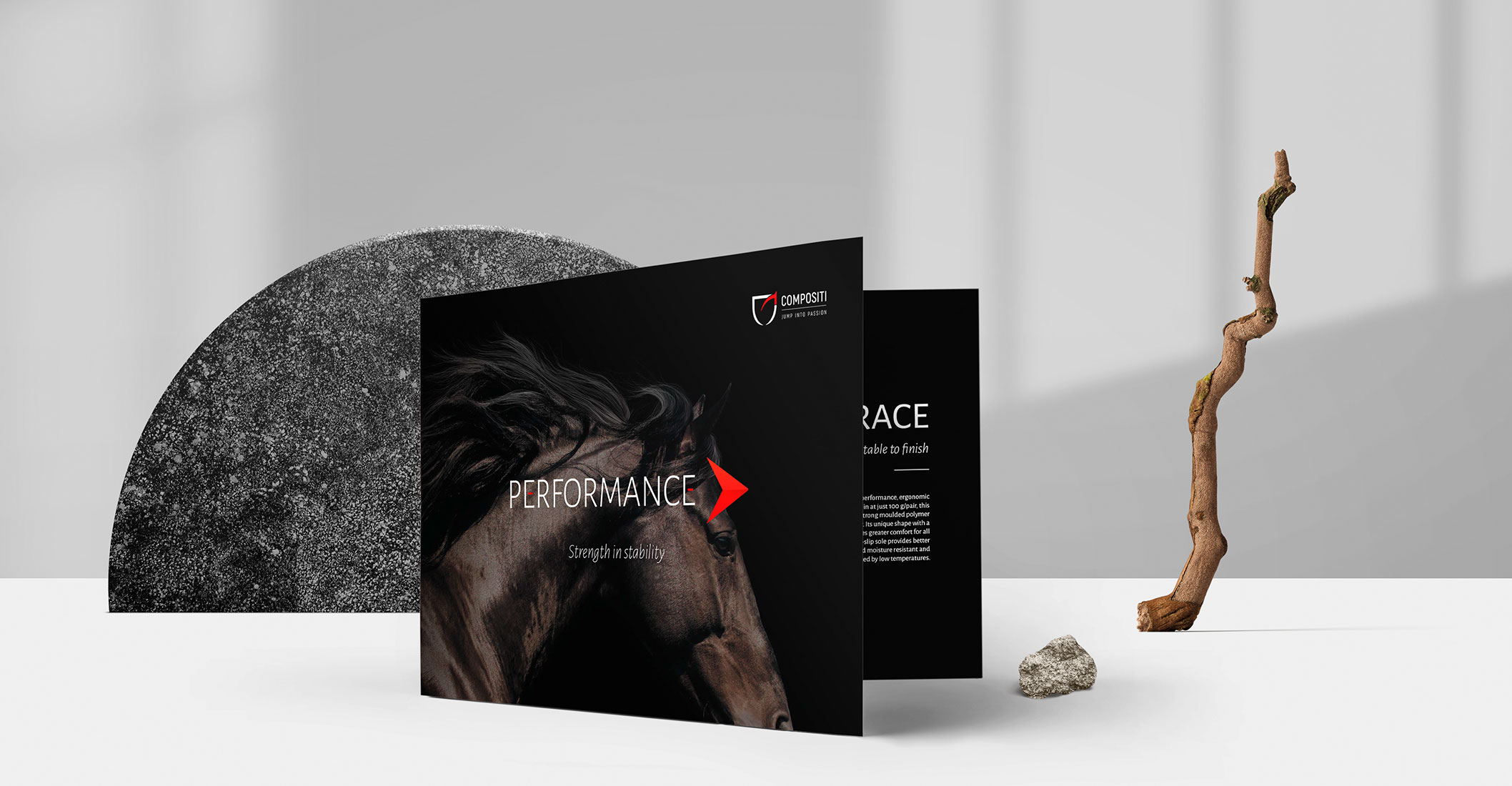 Rebranding and packaging for Compositi Design of the trifold leaflet