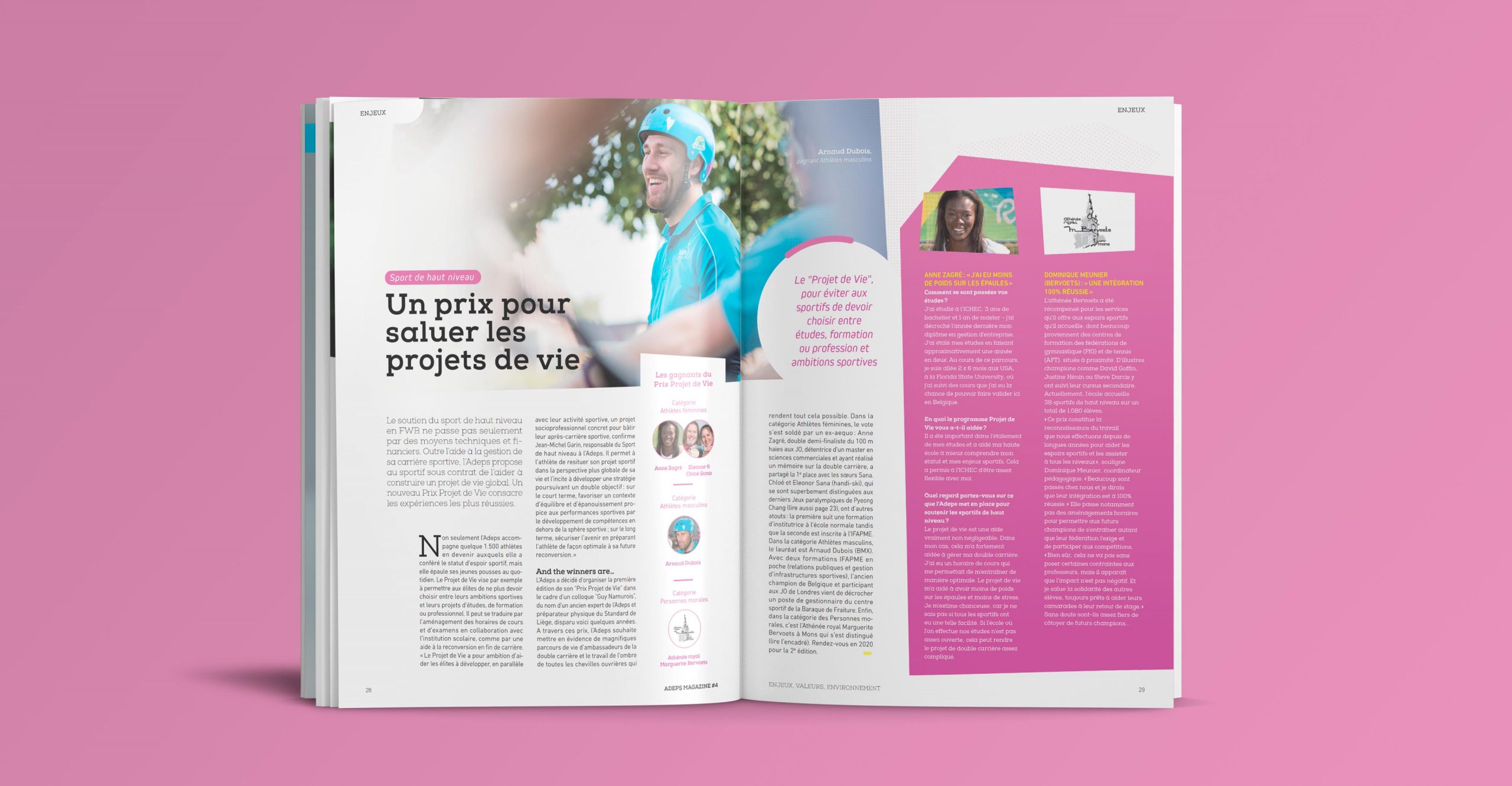 Magazine for ADEPS Layout of the magazine