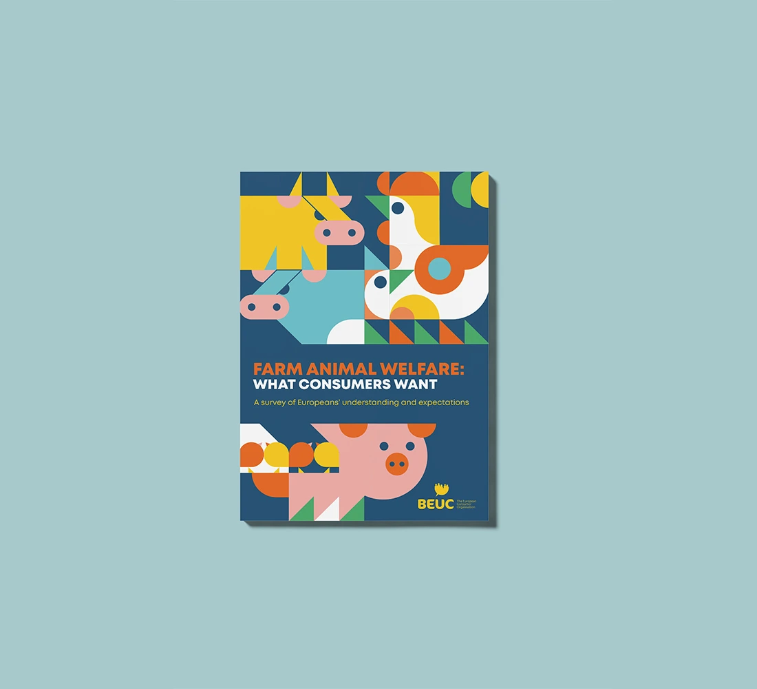 Brochure BEUC sur le bien-être des animaux de ferme